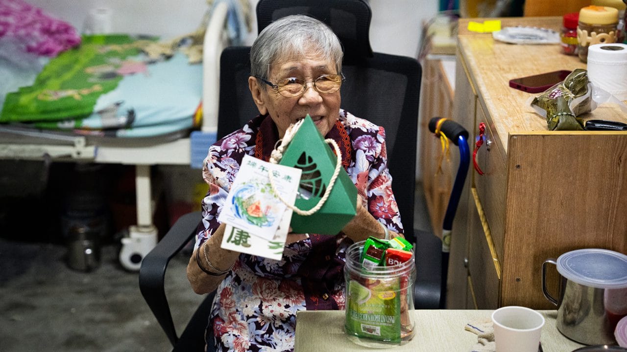 Meals shared with elderly residents during the visit